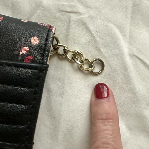 Juicy Couture Wallet Dark Floral Roses Snap Closure - Picture 6 of 7
